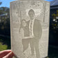 Anniversary photo gift 3D printed keepsake backlit on a windowsill