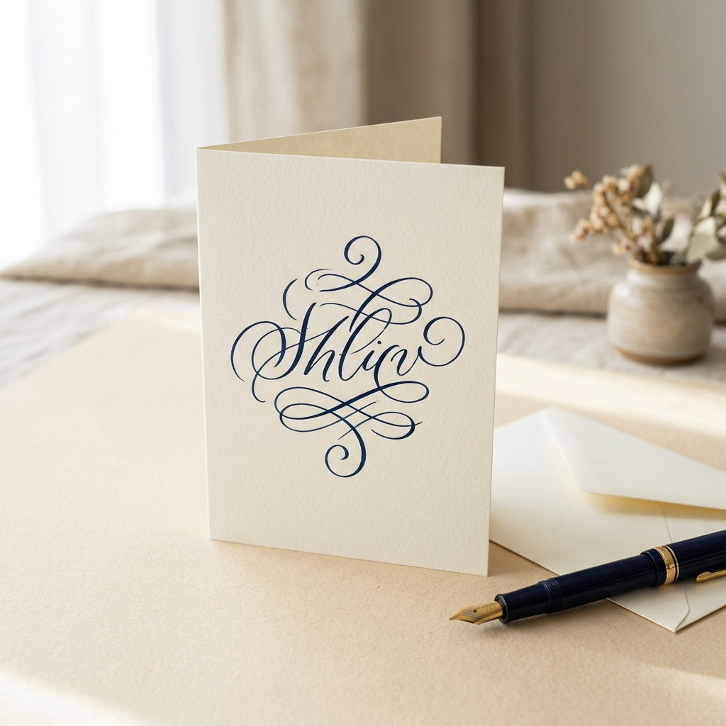 Custom card with handwritten message